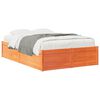 vidaXL Bedframe zonder matras massief grenenhout wasbruin 120x190 cm