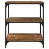 vidaXL Boekenkast 60x33x70,5 cm bewerkt hout en staal gerookt eiken