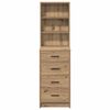vidaXL Highboard artisanaal eikenkleurig 40 x 41 x 135 cm Bewerkt hout