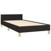 vidaXL Bedframe zonder matras 90x200 cm stof zwart