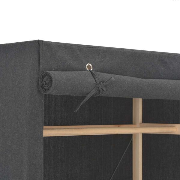 vidaXL Kledingkast 79x40x170 cm stof grijs