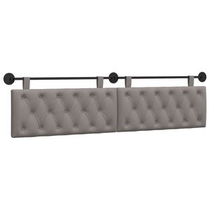 vidaXL Hangend Hoofdeinde Wandgemonteerd Taupe 210 x 55 x 7 cm Stof