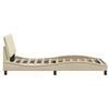 vidaXL Bedframe zonder matras "Hanko" 100x200 cm stof crèmekleurig