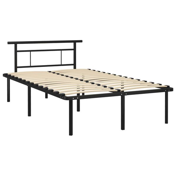 vidaXL Bedframe metaal zwart 120x200 cm