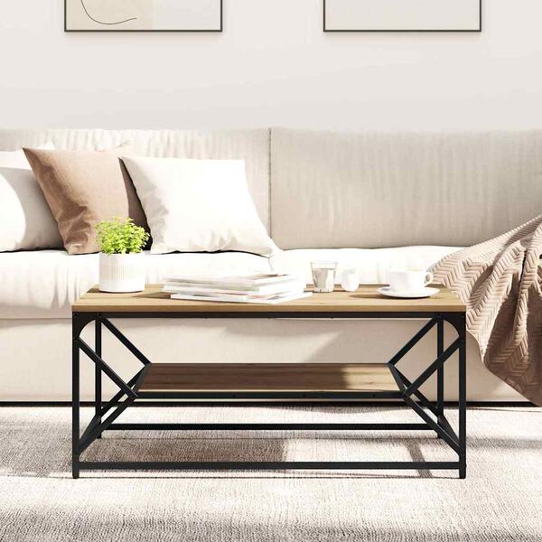 vidaXL Salontafel Artisan Eiken 90 x 50 x 40 cm