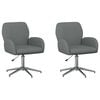 vidaXL Draaiende Bureaustoelen 2 st 54 x 58 x 90 cm Donkergrijs Stof