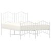 vidaXL Bedframe met hoofd- en voeteneinde&nbsp;metaal wit 120x190 cm