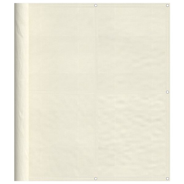vidaXL Balkonscherm 120x1000 cm 100% oxford polyester crèmekleurig