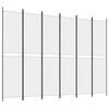 vidaXL Kamerscherm met 6 panelen 300x220 cm stof wit