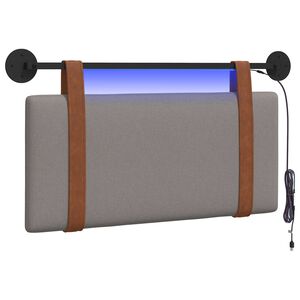 vidaXL Hangend hoofdbord Taupe Antiek PU