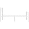 vidaXL Bedframe met hoofd- en voeteneinde metaal wit 100x200 cm