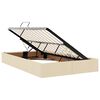 vidaXL Opslag bed met matras met opslag Crème 120 x 200 cm Nep Leer
