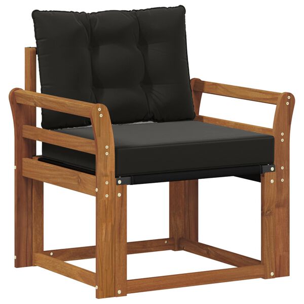 vidaXL 2 Stuk Buiten bankenset Massief Acaciahout en Textilene Naturel