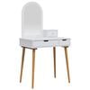 vidaXL Toilettafel Set FAUSKE 3 st Wit 76 x 50 x 143 cm