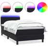 vidaXL Boxspring met matras en LED fluweel zwart 100x210 cm
