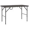 vidaXL Tuintafel inklapbaar rattan look 120x60x74 cm HDPE bruin