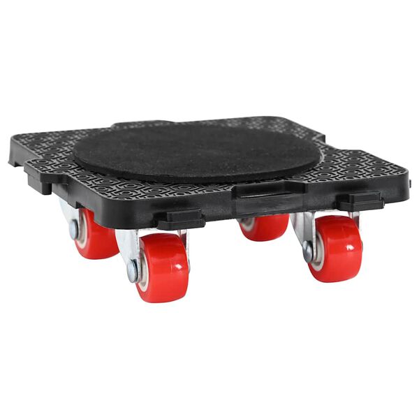 vidaXL Meubelrollers 4 st met lifter 13,5x13,5x4,2 cm 300 kg zwart