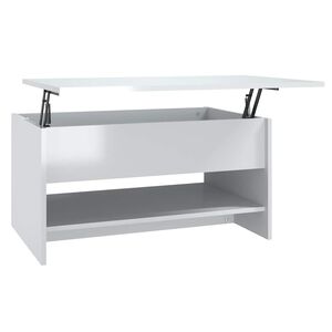 vidaXL Salontafel 80x50x40 cm bewerkt hout hoogglans wit