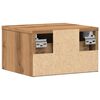 vidaXL Nachtkastjes 2 st wandgemonteerd 34x30x20 cm artisanaal eiken