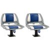 vidaXL 4-delige Bootstoelenset inklapbaar 48x51x41 cm blauw en wit
