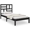 vidaXL Bedframe massief hout zwart 100x200 cm