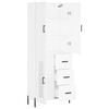 vidaXL Hoge kast 69,5x34x180 cm bewerkt hout wit