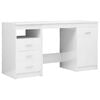 vidaXL Bureau 140x50x76 cm bewerkt hout hoogglans wit