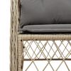 vidaXL 5-delige Tuinset met kussens poly rattan gemengd beige