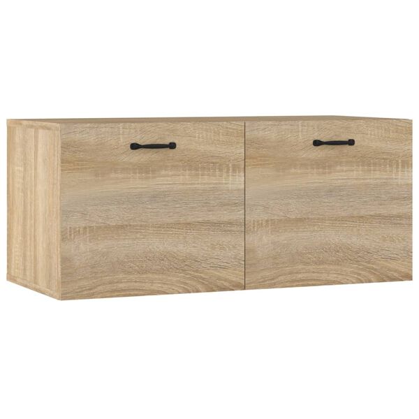 vidaXL Wandkast 80x36,5x35 cm bewerkt hout sonoma eikenkleurig