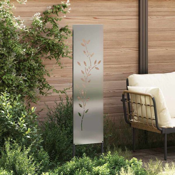 vidaXL Tuin Privacy Screen Zilver 32 x 140 cm Gegalvaniseerd staal