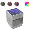 vidaXL Salontafel met Infinity LED 40x40x50 cm betongrijs
