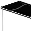 vidaXL Luifel automatisch uittrekbaar met palen 3,5x2,5 m antraciet