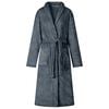 vidaXL Badjas zonder Kap Marineblauw xxxl Flanel