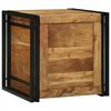 vidaXL Opbergbox Bruin en zwart 50 x 50 x 50 cm Massief Acaciahout