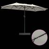 vidaXL Tuinparasol Zand en Antraciet 385 x 209 x 244 cm Polyester