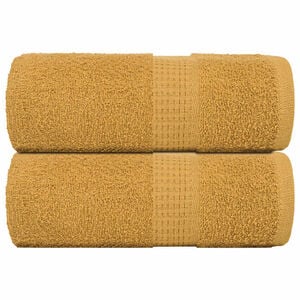 vidaXL Washandjes FROGN 2 st 30x30 cm 360 g/m&sup2; goud