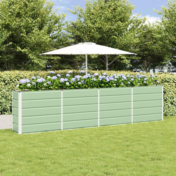 vidaXL Plantenbak Groen 160 x 40 x 75 cm Staal