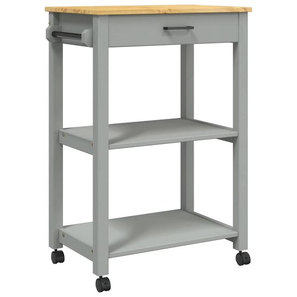 vidaXL Keukentrolley MONZA 60x40x88,5 cm massief grenenhout