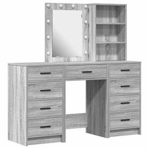vidaXL Plafondtafel 3 st Grijs 40 x 41 x 135 cm Bewerkt hout