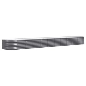 vidaXL Plantenbak 440x80x36 cm gegalvaniseerd staal antracietkleurig