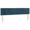 vidaXL Hoofdborden 200x5x78/88 cm fluweel donkerblauw