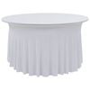 vidaXL 2 st Tafelhoezen stretch met rok 120x74 cm wit