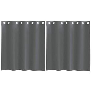 vidaXL Gordijnen voile met doorvoertules 2 st 140x140 cm donkergrijs