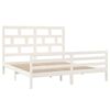 vidaXL Bedframe massief hout wit 180x200 cm