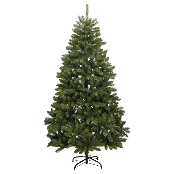 vidaXL Kunstkerstboom met scharnieren en standaard 240 cm groen