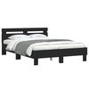 vidaXL Bedframe met hoofdeinde bruin eikenkleur 135x190 cm