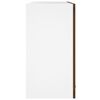 vidaXL Vitrinekast hangend Lyon 60x31x60 cm bewerkt hout bruin eikenkleur