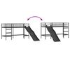 vidaXL Kinder loft bedframe met glijbaan Zwart en Anthraciet