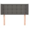 vidaXL Hoofdbord met randen 93x16x78/88 cm kunstleer grijs