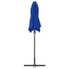 vidaXL Tuinparasol Azurblauw 370 x 197 x 239 cm Polyester en Aluminium